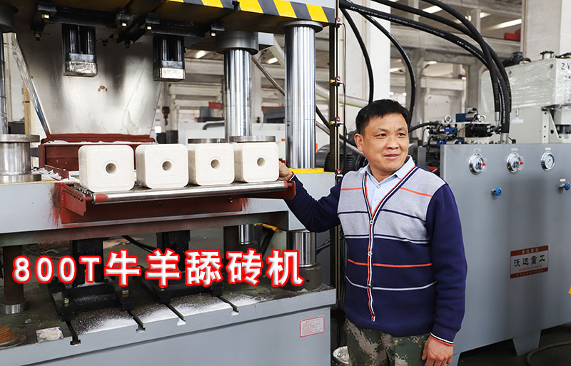 800噸粉末(mò)成型牛羊(yang)舔磚鹽磚(zhuan)機
